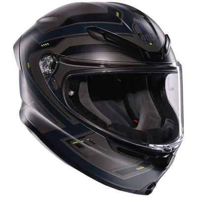 AGV K6-S Enhance Matt Grau/Gelb Fluo Sport Touring Urban Motorrad Helm...