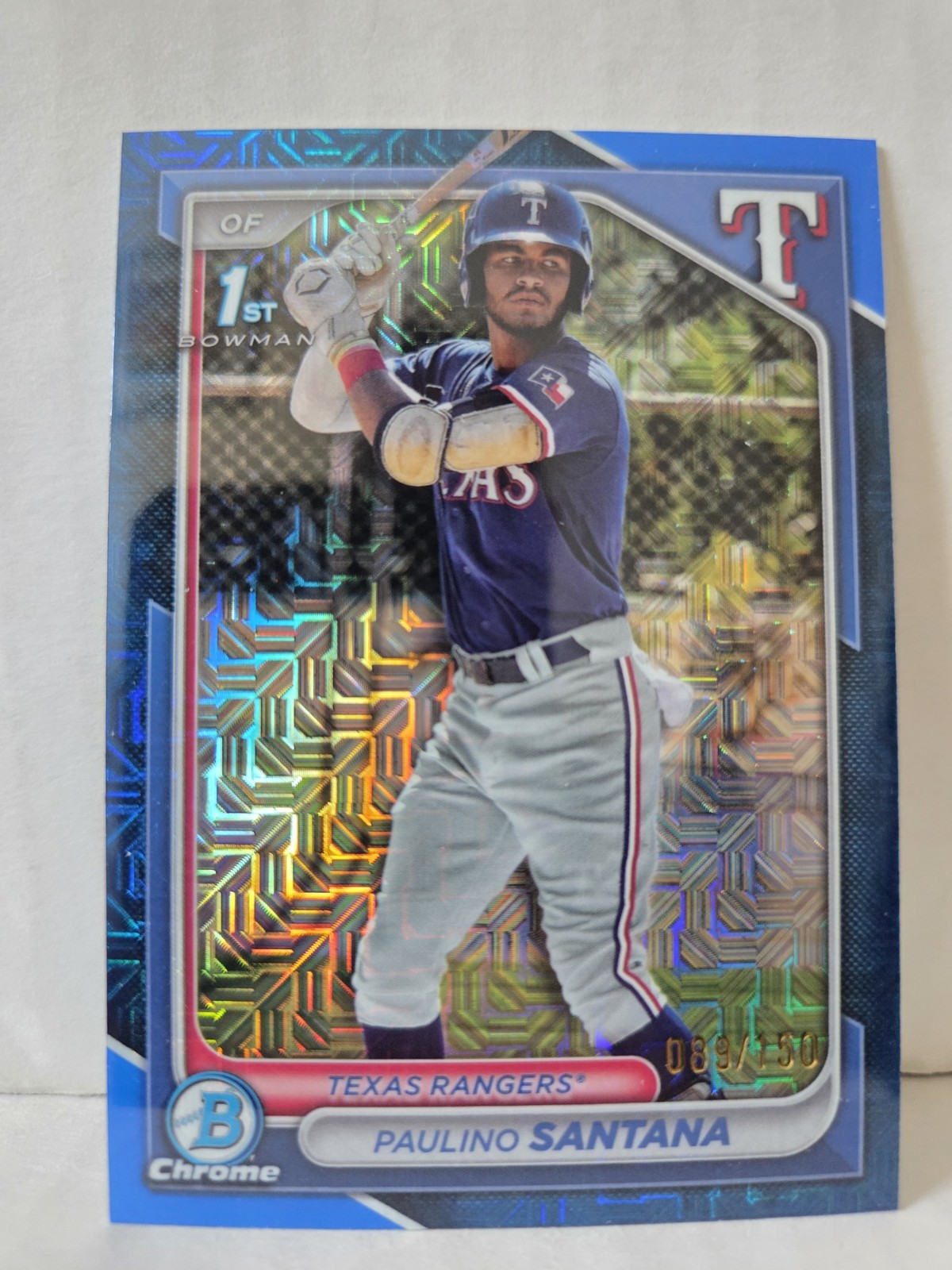 Paulino Santana 2024 Bowman Chrome BCP-245 Mega Box Blue Refractor /150 1st RC