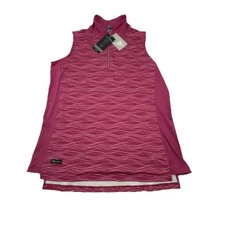 Womens Level Wear Shore Sleeveless Polo Large Pink MSRP $60 New With Tags