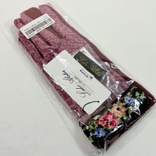 Item Lake Alster Chenille Woven Tape Bold Lace Pattern Gloves Purple