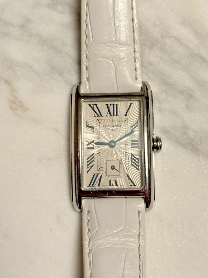 LONGINES DolceVita 23x37MM Quartz Steel White Alligator Watch L5.512.4 MSRP$1650 - Image 2 of 4