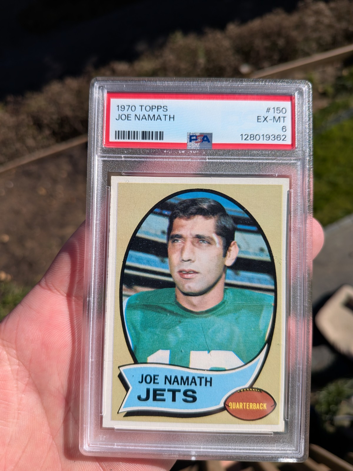 1970 Topps #150 Joe Namath PSA 6  EX-MT
