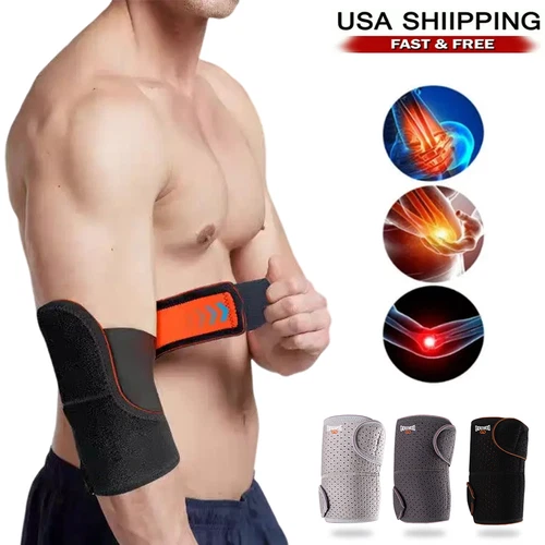 Sports Elbow Brace Support Sleeve Arthritis Tendonitis Arm Joint Pain Band Wrap