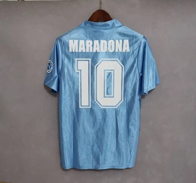 NR 1990/91 Retro Napoli Jersey Kit Maradona #10 Mars Shirt
