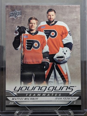 2024-25 Upper Deck Series 2 - Young Guns Matvei Michkov, Ivan Fedotov #496 (RC)