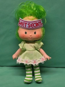 Vintage Lime Chiffon Strawberry Shortcake Doll 5.5"