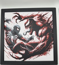 Marvel Themed Spiderman and Venom 3D Printed Framed Art