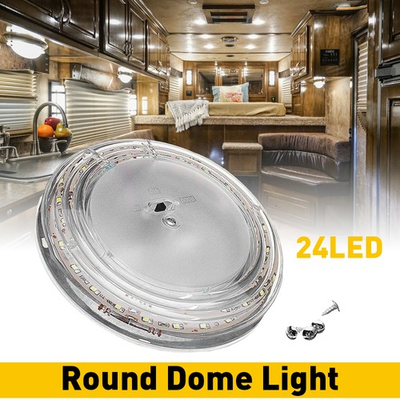 #ad RV LED 12v CEILING FIXTURE ROUND READING DOME LIGHT FOR CAMPER TRAILER MARINE A $11.39