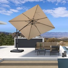 8.8' X 8.8' Left-right Tilt Patio Umbrella with 360-degree Rotation for Garden