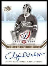 2008-09 UD Montreal Canadiens Centennial Habs INKS Rogie Vachon Auto #HABS-RV
