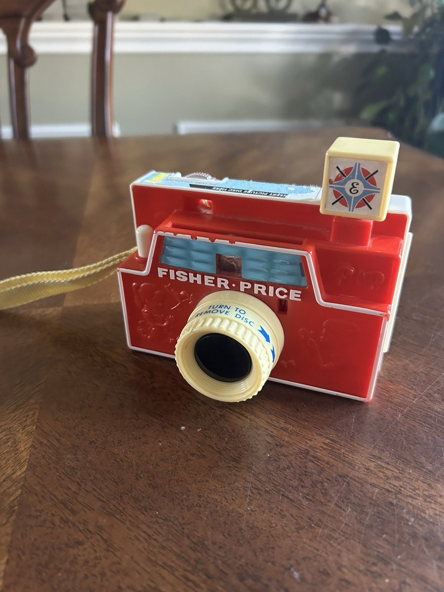 Vintage 1968 Fisher Price Changeable Picture Disc Camera Red Works