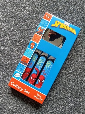 Disney Marvel Spiderman 3 teiliges Besteckset Löffel Messer und Gabel