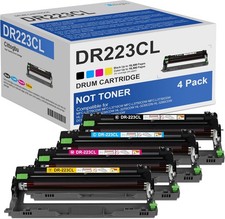Drum Unit Set, 4-Pack Compatible Replacement for Brother DR-223CL DR223 Printers
