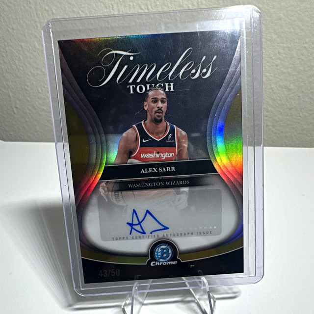 Topps 2025-26 Bowman Timeless Touch Sigs Alex Sarr Auto Gold /50 TTA-AS