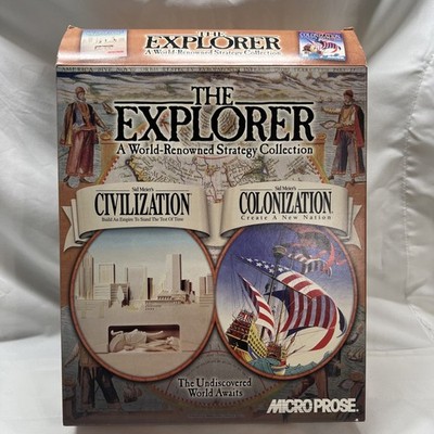 Sid Meier s Civilization & Colonization MicroProse Explorer Big Box PC Vintage
