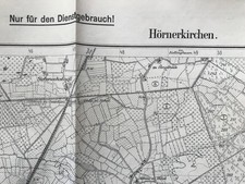 Hörnerkirchen, Bokel, Brande, Lutzhorn, Landkarte Meßtischblatt 2124 von 1937