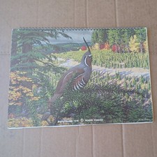 1978 Weyerhaeuser Wildlife Calendar - 12 VTG wildlife illustrations Dumas Galli
