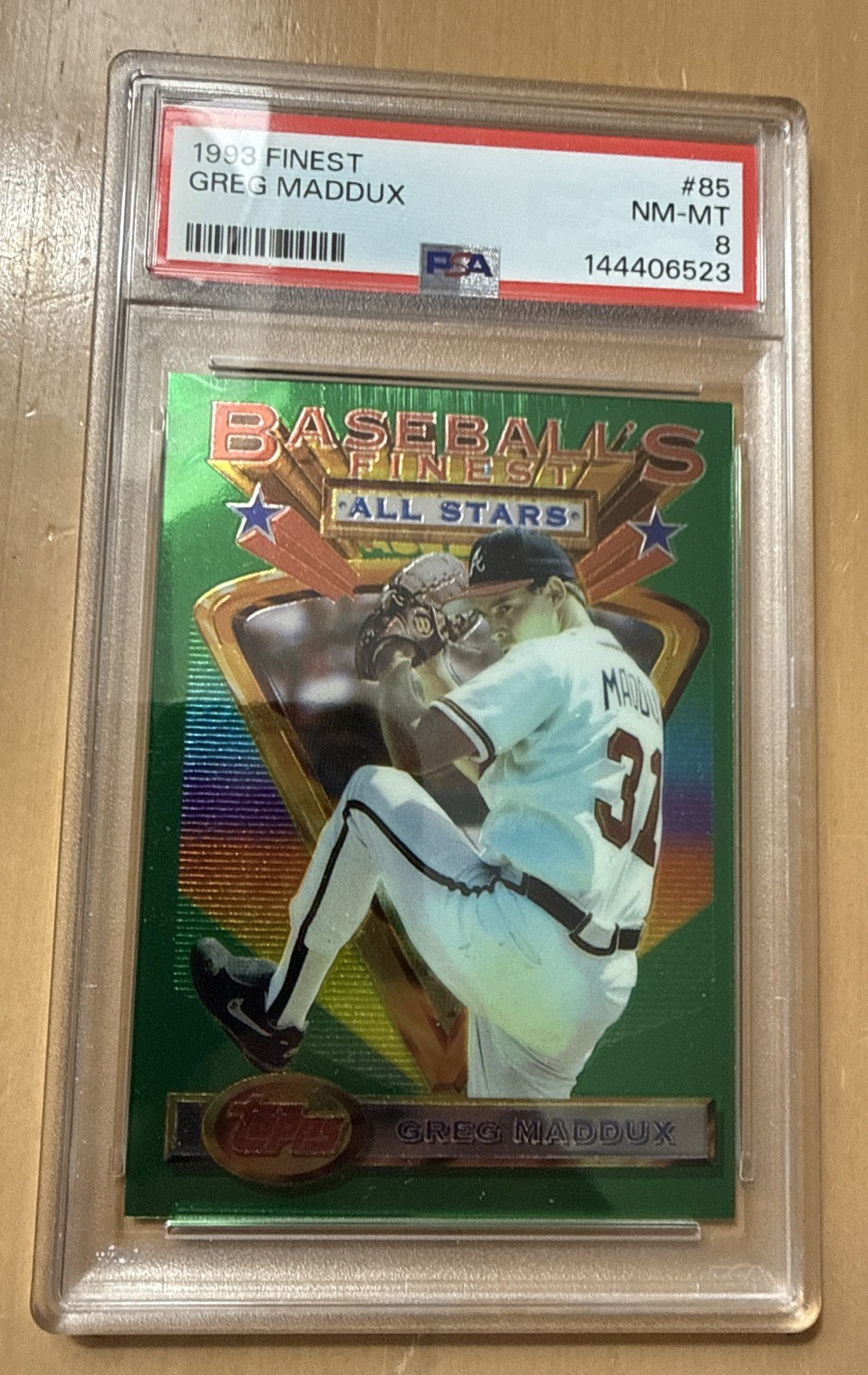 1993 Topps Finest - Baseball's Finest All-Stars Greg Maddux #85 PSA 8 NM MT
