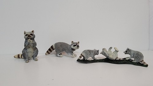 Schleich RACCOON Family 14604 14624 14625 Wildlife Forest Animal Figure Retired