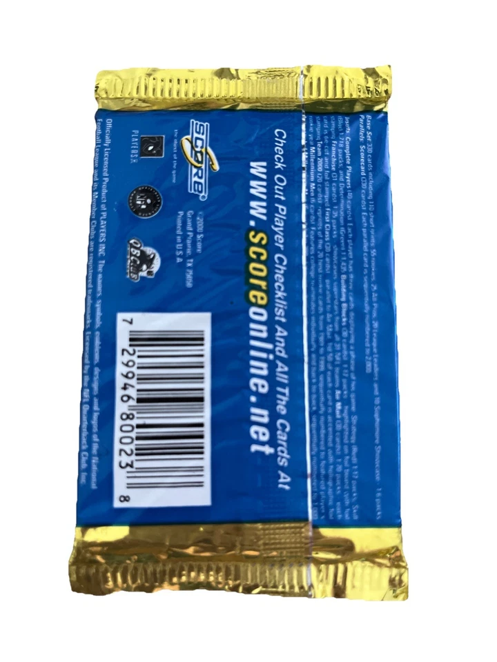 2000 Score NFL Football Trading Cards Unopened Sealed Retail Pack Possible Brady - Image 2 of 2