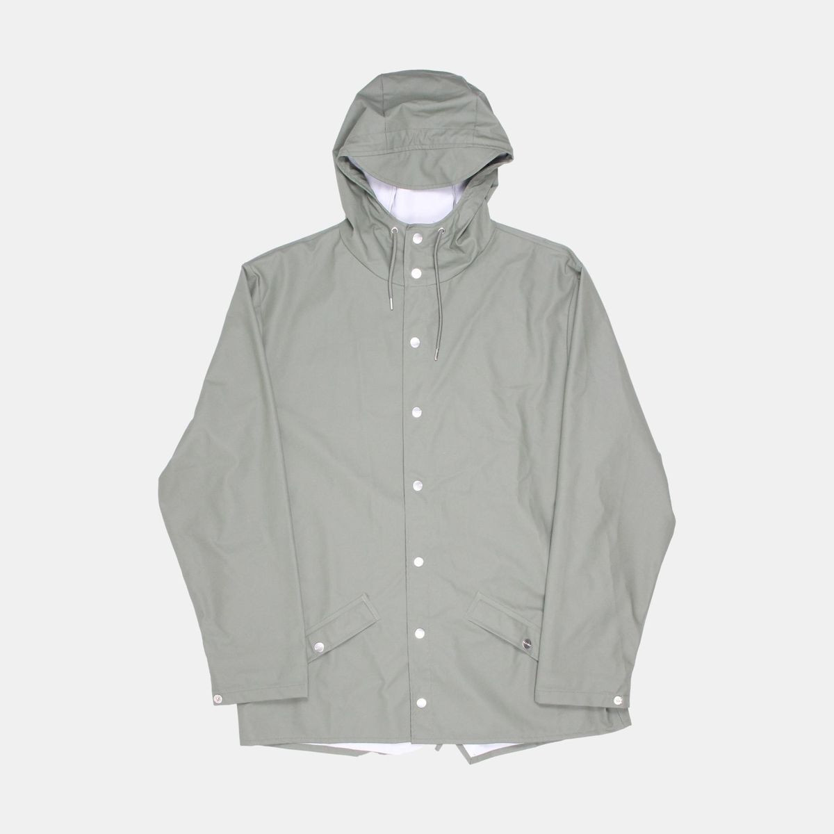 Rains Mens Green Nylon Raincoat Size L-image