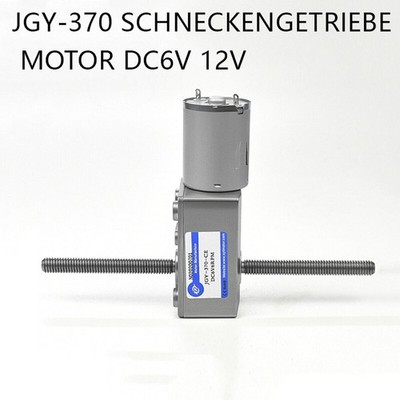 Schneckengetriebe Motor DC6V 12V Doppelwelle M6 Gewinde Hohe Drehmomente JGY-370