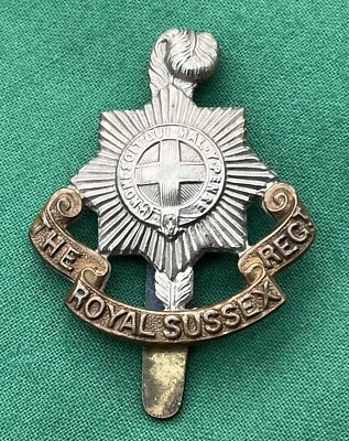 The Royal Sussex Regiment 100% Genuine British Army Military Cap  Badge UK