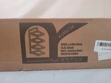 ROMATIA Pot and Pan Organizer Black Rack For Under Cabinet Heavy Duty