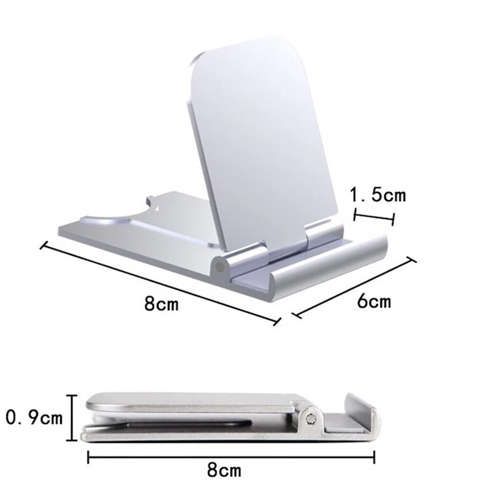 UK Mini Desktop Stand Adjustable Phone Holder for iPhone Samsung Xiaomi Huawei - Image 2 of 4