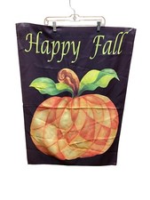 Happy Fall Pumpkin Thanksgiving Garden Flag Outdoor Decor Double-Sided