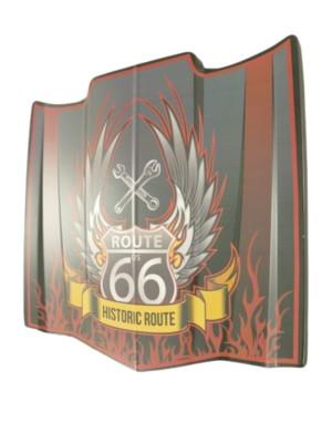 Blechschild Motorhaube 42cm Deko USA American Bar Hot Rod Car Route 66 Hood V8