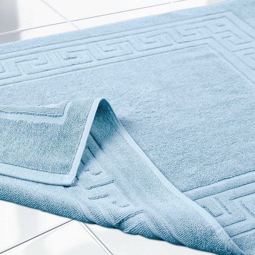 Greek Key Infinity Border Cotton Bathmat 900 GSM 2 Piece Bath Mat Set 22"x35" - Picture 43 of 107