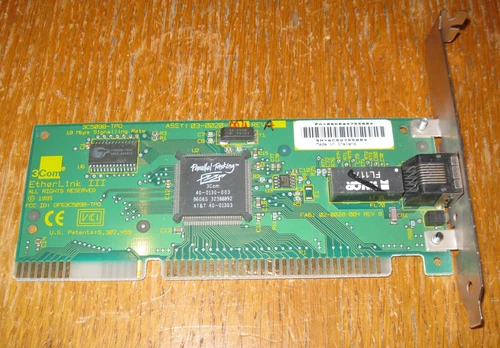 3com EtherLink III 3C509B-TPO Rev.A Network NIC Ethernet UTP ISA Card DOS