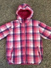 The North Face Reversible Multi-Color/Pink 550 Down Coat Girls Size XL 18