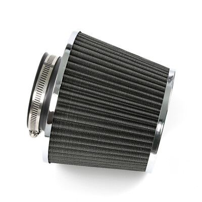 KFZ Sport Luftfilter 3'' 64-76mm Silber Konisch Cold Air Intake Tuning  Universal