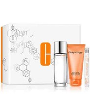 3-Pc Clinique Have a little Happy Set 1.7oz Perfume Spray  2.5oz Body Cream NIB