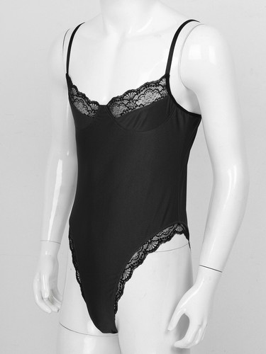 Men Sissy Bodysuit See-through Leotard Babydoll Crossdress Lingerie Pajamas AU - Picture 53 of 84