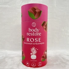 Body Restore ROSE Shower Steamers Aromatherapy - 6 Tablets