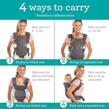 Flip Advanced 4-In-1 Baby Carrier - Ergonomic, Convertible, Face-In and Face-Out