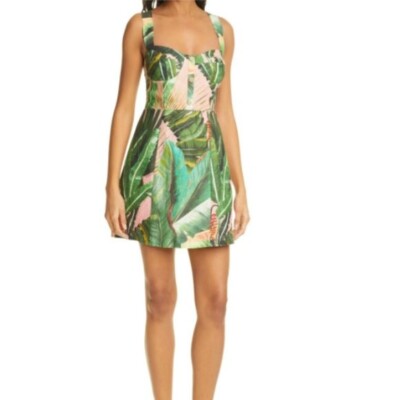 Farm Rio Amazonia Forest Linen Minidress - Size Medium
