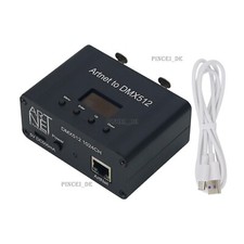 ARTNET to DMX512 Controller 2-Port Mini Ethernet to DMX Adapter 1024-Channel