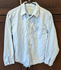 Vintage Men's Guess George Marciano Blue Button-Up Shirt Long-Sleeve - L