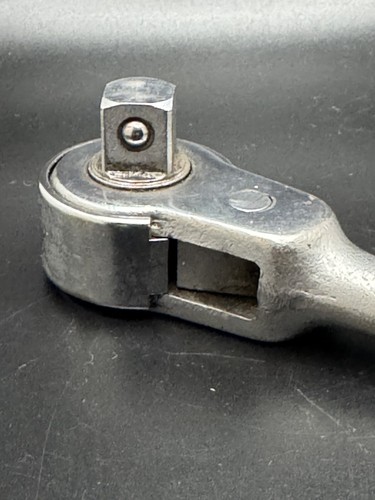 Vintage INDESTRO USA Super No 3239 1/2" Drive Socket Open Gear Ratchet 10" - Foto 6 di 11