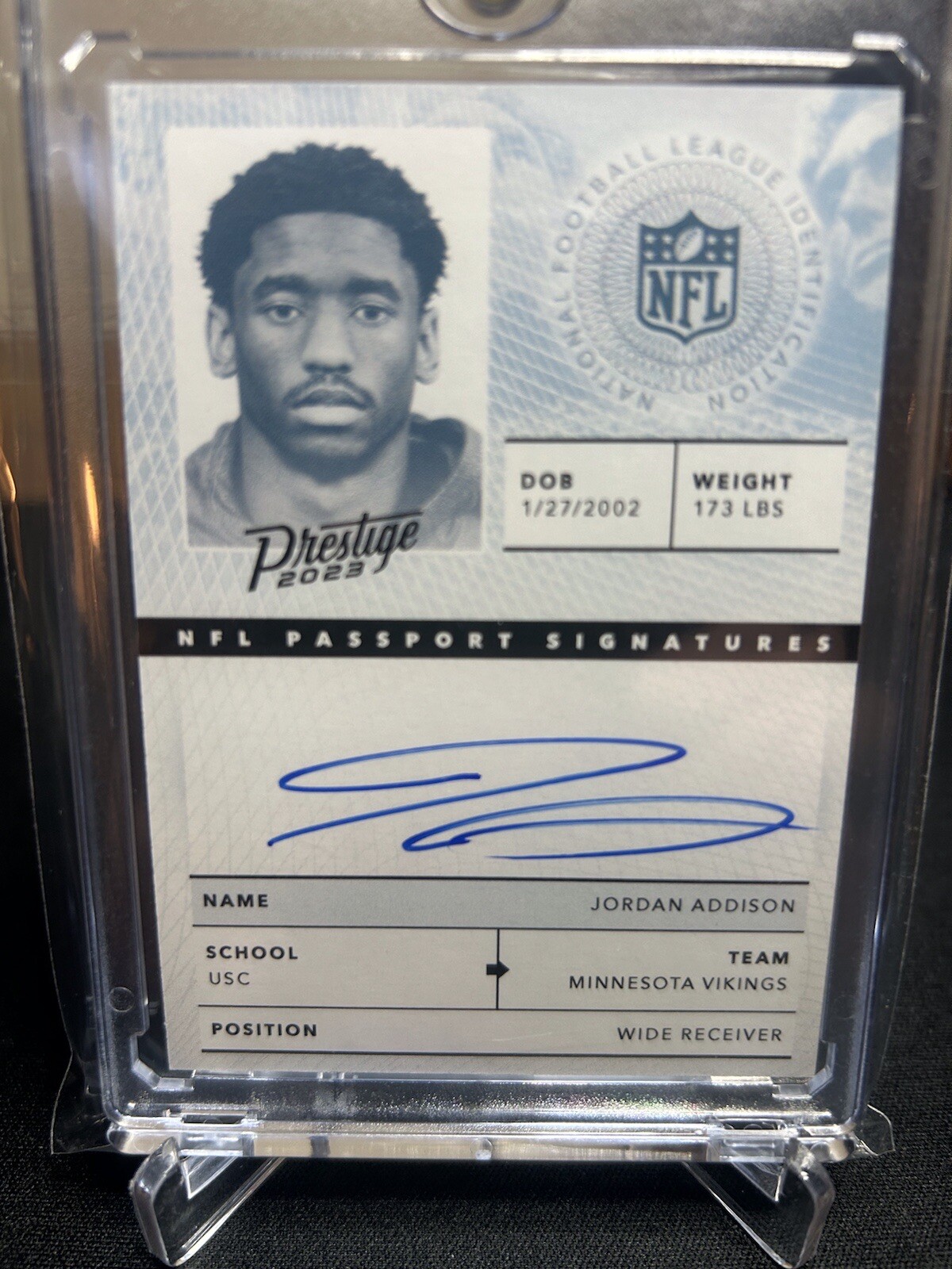 2023 Prestige Jordan Addison SP Passport Auto #NPS-JA