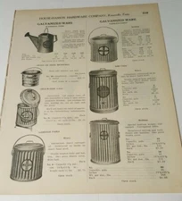 1922 print advertising vintage LAWCO galvanized steel ware cans pails ad