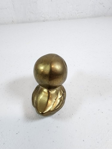 Brass Duck Baby Duckling Miniature Small Figurine Shelf Collectible Knick nack - Picture 4 of 7