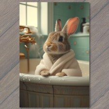 STICKER Bunny Rabbit Robe In Bath Bathrobe Bathroom Cute Shower Clean Robe