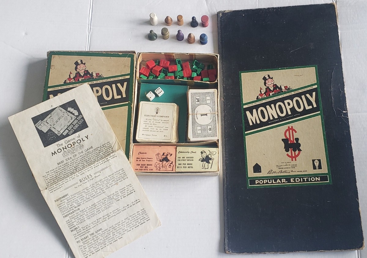 VINTAGE PARKER BROTHERS INC. MONOPOLY BOARD GAME CANADA EDITION