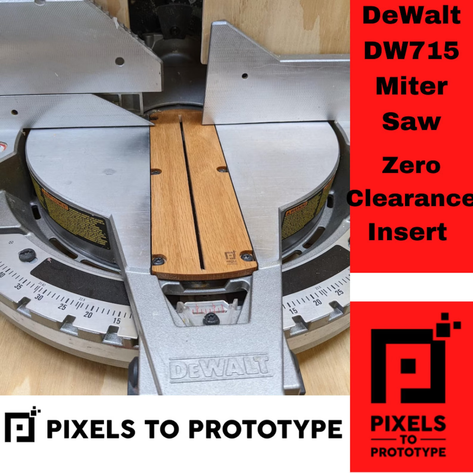 Zero Clearance Insert - Pixels To Prototype - Woodworking