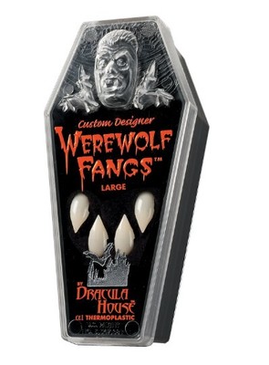 Large Werewolf Fangs - White - Uppers/Lowers - Costume Accessories - Adult Teen